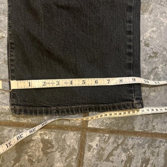 Y2K Style Jeans Women’s Size 8 Black High Rise Wise Leg Dark Denim Grunge Skater - Picture 11 of 12